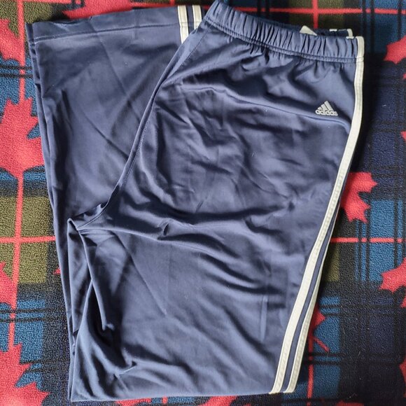 Navy Adidas 3 Stripe Loung Pants Sz XL - Picture 1 of 8